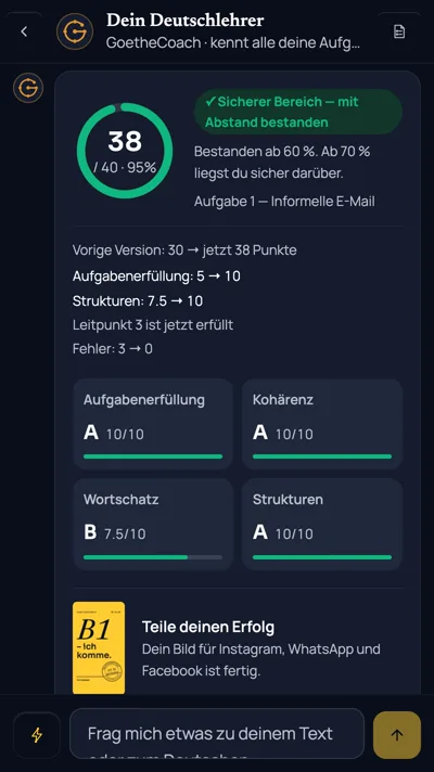 Nach dem Überarbeiten: 38 von 40