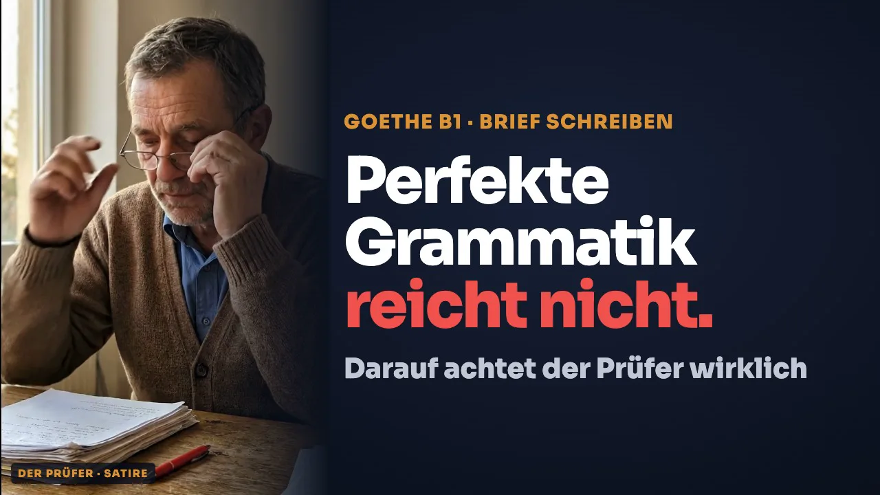 Goethe B1 Brief schreiben: 3 E-Mails bewertet – 0 Grammatikfehler, trotzdem 7,5 Punkte weg