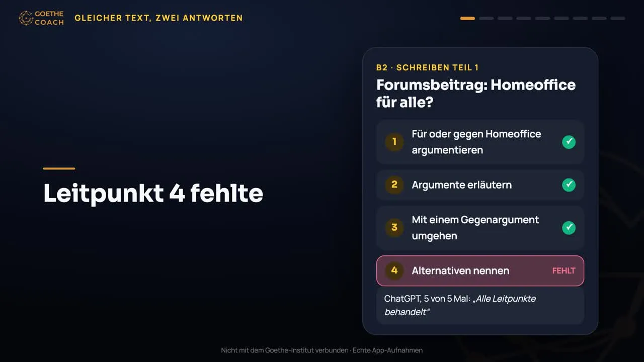 Goethe-Schreiben mit KI üben: Warum ChatGPT nicht reicht (B1, B2, C1)